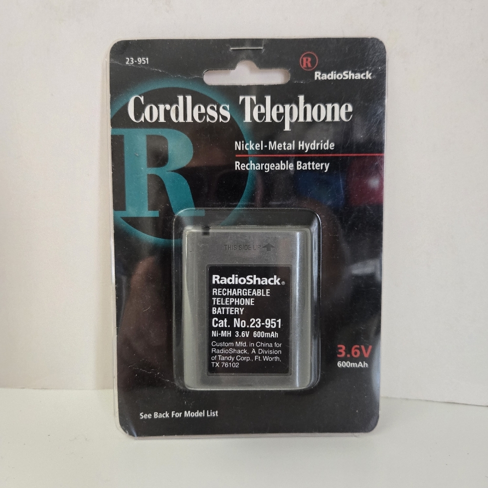 Radio Shack 3.6V/600mAh Ni-MH Cordless Phone Rechargeable Battery NEW Panasonic
